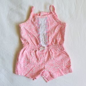 carter's boho pink floral romper playsuit 3 months baby girl